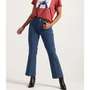 Urban Outfitters Wrangler X Leon Bridges Laser monogram Wrock Flare Jean 28 NWT